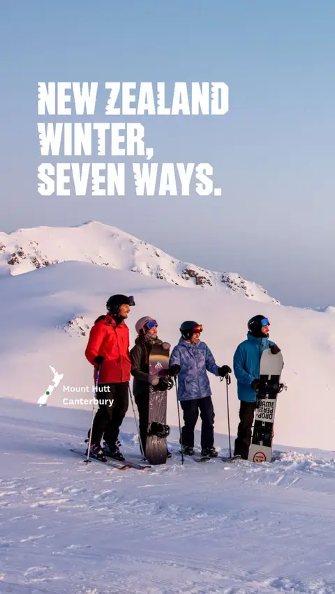 Not all New Zealand winter days look the same. Some are for ski fields, some are for snowshoes, and some are for warming up somewhere cosy after.   📍Mount Hutt, Canterbury 📍The Whisky Hut, Mackenzie 📍Whakapapa Ski Area, Ruapehu 📍Wānaka, Otago 📍Aoraki/Mt Cook National Park, Canterbury 📍Fox Glacier, West Coast 📍Queenstown, Otago 📍Naseby, Otago   #NZMustDo #NZBucketList#FEEL100inNZ 