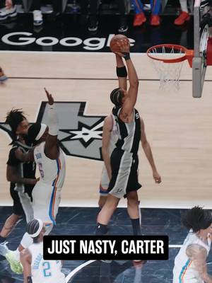 still shook from that CB slam🫢 #CarterBryant #Spurs #NBA #Dunk 