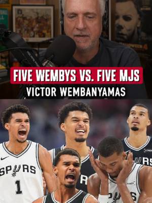 Five Wembys vs. Five Michael Jordans: who wins? 🤔 #NBA #nbabasketball #wemby #michaeljordan #fyp