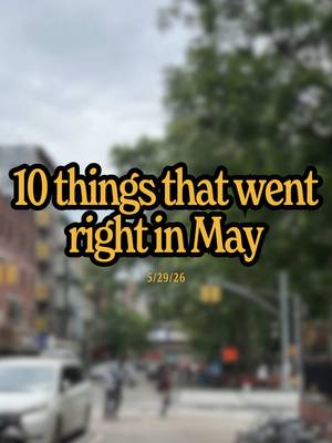 What actually went RIGHT in the first and only May 2026? 