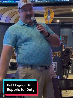 POV: Fat Magnum PI somehow got accepted into his first comedy festival. Or: what happens when Wreck-It Ralph develops anxiety and a German accent. This weekend: Cassopolis Comedy Festival 🎤 Infos: alfonsmueller.com #StandUp #ComedyFestival #GermanComedian #MidwestComedy 