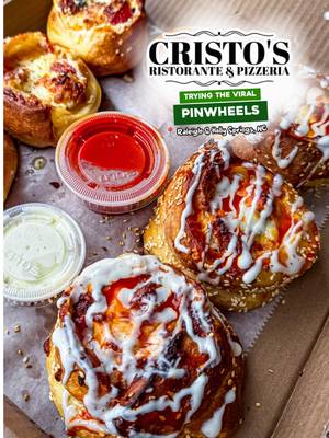 🗣️NC Viral Pizza Pinwheels - 10/10! 🤟🏽 Not gonna lie, quite a few of you had sent us this place, but we didn’t flinch until we saw @callherkrys review of these! Imagine a cinnamon roll sized pizza party in your mouth! It’s filled with cheese, sauce, toppings, and more. These are must try. Honestly, a perfect 10 out of 10!  ENOUGH said, your turn to get 🅃🅁🄰🄿🄿🄴🄳!  PROTIPS: 😍 Been in business 14 years 🤟🏽 Might be the only place in the area doing these! 🥦 Vegetarian Pinwheel options available! 🏦 Two locations 🚨 Call your order in! ••••••••••••••• 📍 @CristosRaleigh - RALEIGH         1302 E Millbrook Rd, Raleigh, NC       919-872-6797 📍 Cristos - HOLLY SPRINGS         5217 Sunset Lake Rd, Holly Springs, NC       919-363-8852 ••••••••••••••• #nccheck #raleighnc #northcarolina #explorepage #nctiktok 