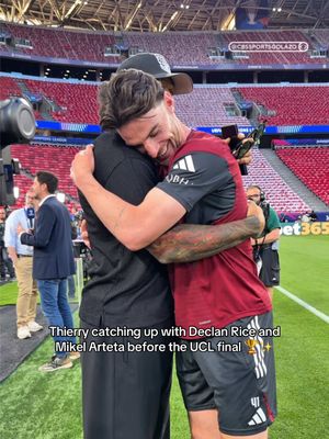 10 points to whoever can guess what Thierry said to Declan Rice 😭🤣