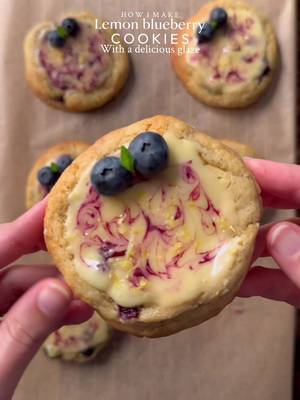 These Lemon Blueberry Cookies are soft and chewy with crisp edges, bursting with juicy blueberries and fresh lemon flavor in every bite🫐🍋 —RECIPE LINK IN BIO🔗— #cookie #lemon #blueberry #fyp #explorepage✨ 