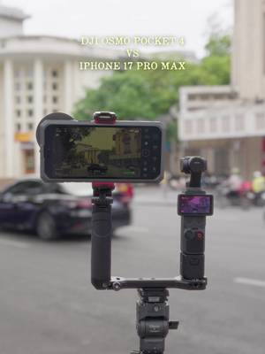 Bạn chọn cái nào 🥰 Pocket 4 tiện lợi hay iPhone all-in-one ✨ #djiosmopocket4 #iphone17promax