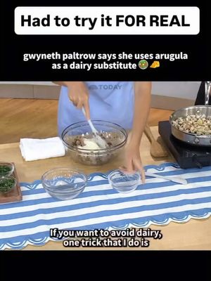 nailed it🌱 #gwynethpaltrow #todayshow #arugula #lol