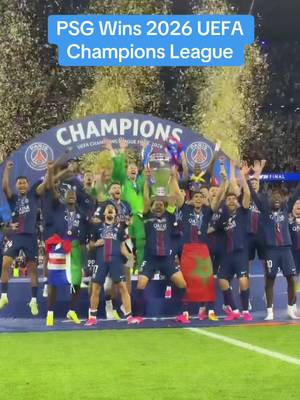 PSG BEATS ARSENAL IN PENALTIES TO WIN THE 2026 UEFA CHAMPIONS LEAGUE!  PSG joins the Real Madrid team in 2016 to 2018 to win back-to-back European Titles. 🥵 [via @psg] #psg #ucl #championsleague #champions 