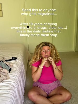 Screenshot each step and share with anyone who suffers from migraines! As talked about on our Rug Cuddle (With Us) podcast, this stretch routine from a mix of spine rehabilitation, PT and fascia release moves I do daily has been the key to decreasing my migraines and I hope this helps you too!  I’ve done everything that various neurologist have suggested and prescribed including years of Botox for migraine, meds, supplements and diet changes but since doing this routine I have decreased the number of migraines so much that I am no longer chronic (chronic = 15+ days per month for a 3+ month duration)  I usually do these in the middle of the night, in my PJs while reading  my kindle. I use things I’ve learned from @Flobility and @anastasciabeautyfascia as well as moves I got from physical therapy sessions and yoga. It has really helped regulate my nervous system as well - my anxiety is so much better along with my migraines!  Tips: - Don’t count! Listen to your body! Usually I don’t count reps (if I had to guess I do between 10 and 20) it stresses me too much to count and makes it feel too much like a workout so I prefer to just tune in and stop when I feel release in the muscles I’m stretching.  - A Lacross ball is the perfect density to really get in and release tension.  - These against the wall soft tissue moves I do every day no matter what! I probably spend 1 to 3 minutes on each section depending on how tight I feel.  - You want to make sure you’re lengthening the back of your neck during all these releases, basically giving yourself a double chin and holding in your lower abs for support.  - I use a theracane to help release the muscles around the top vertebrae in my neck where I have limited mobility (as diagnosed by PT and my neurologist) from years of tension and poor posture. Find a sore spot, dig in and gently rotate to open and release. - The SCMs in any of us with tech neck are tight. You can find the base of them along your collarbone by sniffing and feeling them jump, and then use the theracane or your fingers to anchor in that junction and stretch away.  More tips in the comments!  Let me know if you have questions!