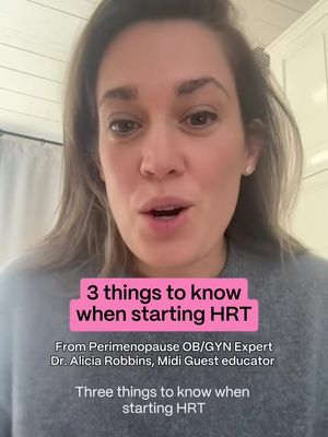 Starting HRT? 👀 Here’s what to know: Dr. Alicia Robbins breaks down the key things patients should expect when starting hormone therapy. If you’ve been dismissed, told your symptoms are “just aging,” or bounced from doctor to doctor — we get it. Real relief is possible, and HRT can be truly transformational with the right guidance. #hrt #menopause #perimenopause 