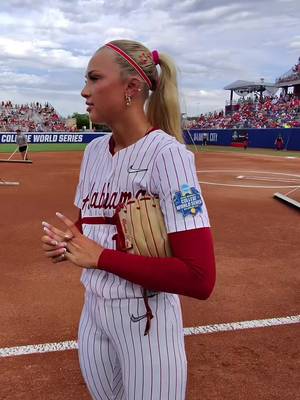 Hey Meta, get fired up to play at the WCWS! 🥎 🕶️ @Abby:)  Special cameo appearance by @am  #RollTide #metaglasses #wcws #ncaasoftball
