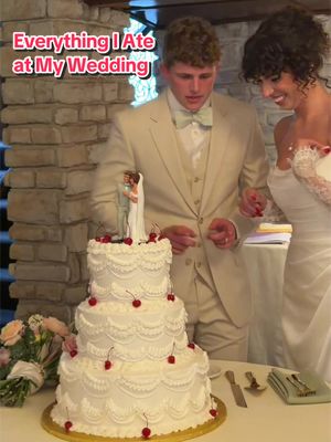 Replying to @hidevalo_ Food tastes better when you’re married😋 @Jessica Winkler #justmarried #wedding #food #thefoodguy #weddingcake @From Someone | Wedding Content 