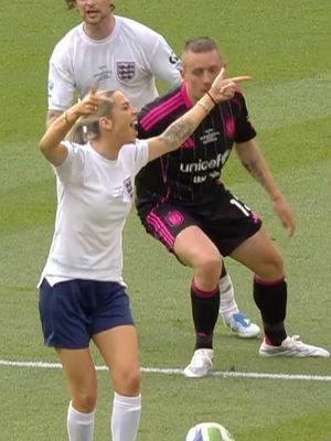 Obsessed with GK Barry celebrating a pass and missing the next one 😂 #SoccerAid #GKBarry