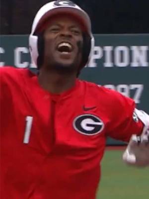 Georgia took the lead and then lost the player who did it #baseball #sports #collegeworldseries 