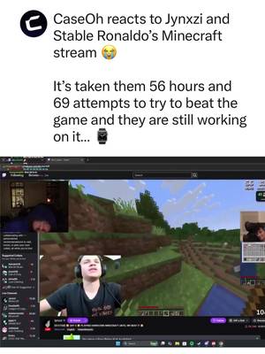 Are y’all watching the Jynxzi and Stable Ronaldo Minecraft stream⁉️👀 #Minecraft #caseoh
