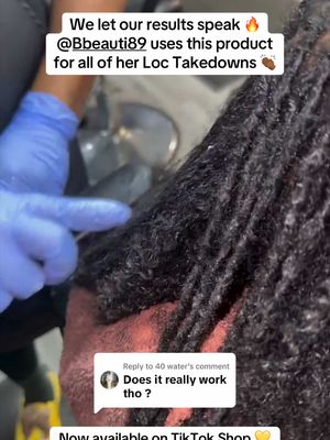 Replying to @40 water @Bbeauti89 answered that comment better than we ever could 🔥 That's Loc Un Loc doing exactly what it was made to do. Enriched with Avocado, Argan, and Marula oils to soften buildup and strengthen your hair through every step of the takedown. Still asking if it works? Let this be your answer 🙌🏾 Loc Un Loc is now on TikTok Shop to try for yourself 💛🥳