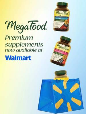 Wellness meets convenience 💚 MegaFood supplements are now available @Walmart stores nationwide. High-quality supplements, now part of your regular Walmart run. 🛒