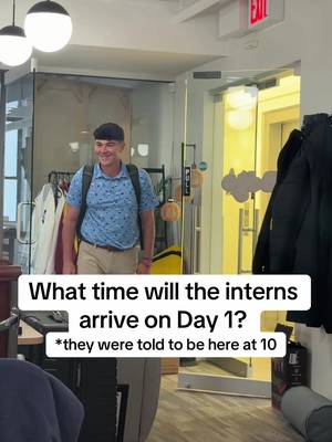 The interns were told to arrive at 10am. The last one arrived at 9:41.  Look at the kids #snapbackai #summerinterns 
