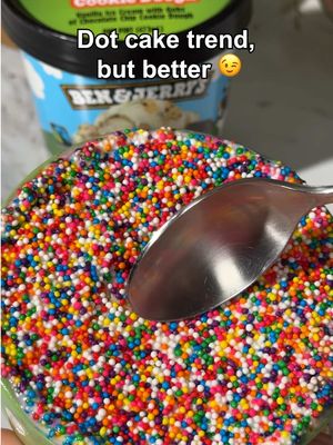 Dot, dot, dot... cake 🍰 #benandjerrys #dotcake #icecream 