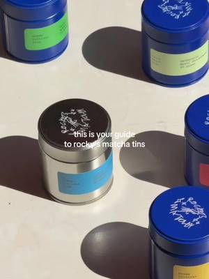 this is our guide to rocky’s matcha tins. each tin represents a different type of matcha  #matchapowder #matchabrand #matchareview #matchaathome #matchatutorial 