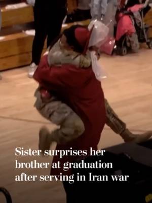 Kalen Barksdale, a graduate at Milwaukee Lutheran in Wisconsin, and his sister, who had been serving in the military overseas, had a surprise reunion at Barksdale's graduation ceremony. According to the school, the siblings had not seen each other for Kalen's entire senior year. Read more from The Washington Post at the link in our bio. #highschool #military