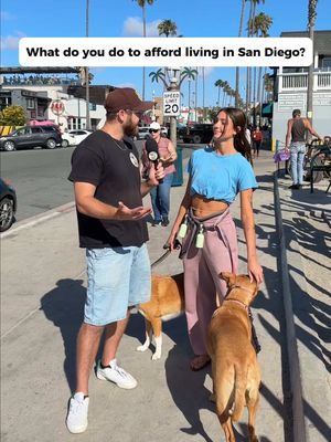 What do you do to afford living in San Diego? #sandiego #streetinterview 