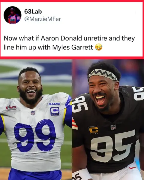 The Rams getting Myles Garrett for Jared Verse and some picks, is insane 😭 (h/t marziemfer/X grantsglimpse/X)  #larams #browns #nflfootball #nfltiktok 