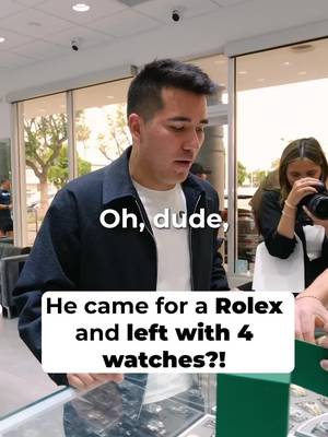 Kolin showed up to @Happy Jewelers for his dream watch, and left with a collection?! #FlyAmalfi #Watches #Rolex @Amalfi Private Jets 