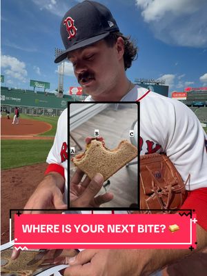 The jury is still out on this one 😂 #MLB #redsox #sandwich #bite #challenge 