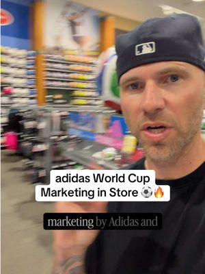 Adidas World Cup Marketing In Store: a retail walk thru in Dick’s Sporting Goods. An official sponsor of the World Cup, adidas can do more & say more about the event. Interesting distribution on display here as they don’t carry official jerseys, but have lifestyle inspired elements- a big business driver (& more accessible) for apparel companies. #marketing #adidas 