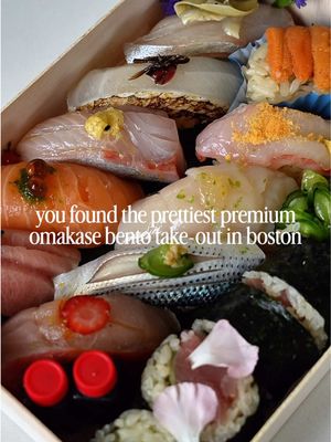 PREMIUM OMAKASE BENTO TAKE-OUT IN BOSTON 🍣🍱 Komorebi If you want high quality sushi in Boston delivered to your door, you have to try Komorebi! They have the prettiest omakase bento boxes filled with melt in your mouth fish. I ordered their popular Komorebi nigiri platter, that includes 10 chef selected nigiri pieces and 1 futomaki but there are many boxes to choose from ✨ This is perfect for quiet nights in or catering for a party at home! Order online for pickup or delivery! 📍Komorebi (441 Revere St. Revere, MA) #bostonfoodgram #bostonfood #bostonfoodies