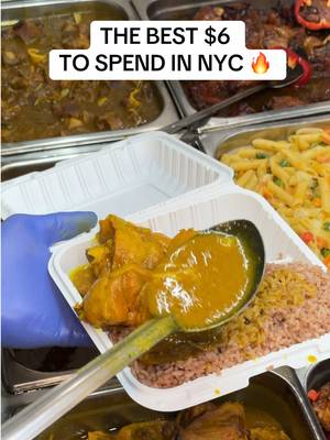 The best $6 to spend in NYC  #nyceats #cheapeats #jamaicanfood #asmr #soulfood 