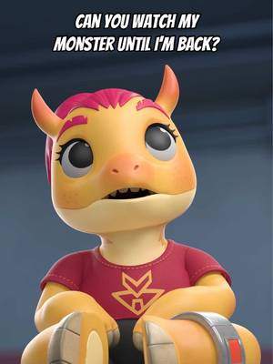Can you watch my monster for a second? 👀 #runmonsterrun #RMR #funny #trend #cute 