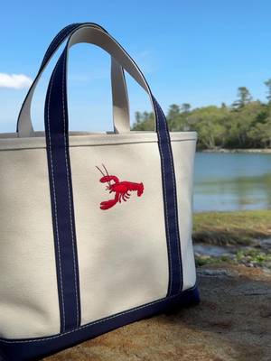 This is a claws for celebration: our new Maine-made Lobster Boat and Tote is now available, online and in stores! Catch yours today and carry a Maine icon embroidered on a Maine icon, everywhere you go. 🦞