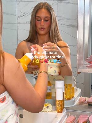 the ultimate body glow routine ✨🌼🍑🌺 with @Sol de Janeiro newest limited edition launch, the Body Badalada Daily Glow Lotion 🌟ad the original Body Badalada lotion has genuinely been one of my favourite body lotions over the past year!!! I’ve already gone through multiple bottles 🥹🥹 so I am SO excited for the launch of the daily glow version!!  it still gives you the same lightweight, silky hydration, but now with the most beautiful healthy looking glow to the skin 🧡 the formula contains a 7 hyaluronic acid blend + Brazilian sugarcane to leave the skin feeling soft, smooth and hydrated for up to 24 hours, and of course it’s scented with the iconic Cheirosa 62 fragrance with notes of pistachio, salted caramel + vanilla!! it literally smells like summer in the best way possible 🤭☀️ the ultimate Cheirosa 62 routine  ✨ Brazilian Joia Shampoo + Conditioner ✨ Bum Bum Body Scrub ✨ Brazilian 4Play Body Wash ✨ Brazilian Joia Milky Leave-In Conditioner ✨ Body Badalada Daily Glow Lotion ✨ Cheirosa 62 Perfume Mist the dreamiest summer glow routine, make sure to shop it now at @Sephora UK 🩵🌊 #ad #soldejaneiro #bodycare #glowyskin #SummerBeauty 