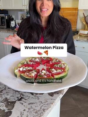 Watermelon Pizza just leveled up the snack game this summer 🍉🍕 Ingredients: 1 large round slice of watermelon (about 1 inch thick), or 4–6 wedges ½ cup crumbled feta cheese ¼ cup thinly sliced red onion ¼ cup fresh mint leaves, torn 2 tbsp balsamic glaze Instructions: Slice watermelon into large rounds (about 1 inch thick) or wedges and arrange on a serving platter. Scatter ½ cup crumbled feta and ¼ cup red onion evenly over the top. Add torn mint leaves. Drizzle with 2 tbsp balsamic glaze and serve immediately. #summerrecipes #healthysnacks #snacktok #EasyRecipes #watermelon