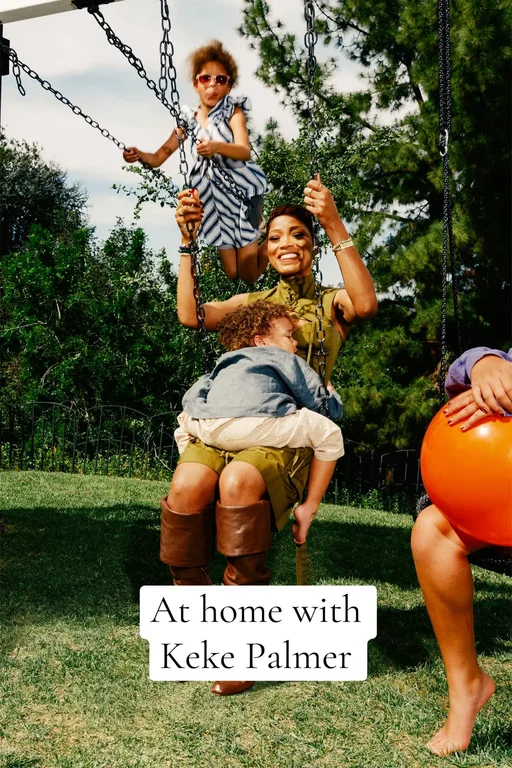 “My house is kind of like Full House except instead of three uncles, we’ve got three aunts,” says Keke Palmer of the Los Angeles home she shares with her three-year-old son, Leodis, her two sisters, and their kids. Michele Booth of Rylston Road Interiors and fellow designer Anna Viola created an elevated yet inviting retreat using texture, dimension, and a sitcom-worthy sense of fun. (There's a swing inside too!) Tour the home at the link in bio.