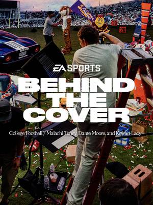 Big game energy on the College Football 27 set with @Dante Moore, @Kewan Lacy & @Malachi “Mali“ Toney  Etched in history. #CFB27 #ItsInTheGame 