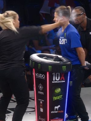 Ate it up and KO'd her down 😎 @sheenabathory is ready to put on a show in Serbia! [ $VET #PowerSlap22 | July 30th | Live & FREE on YouTube | 🎟️ Get TICKETS at link in bio ]