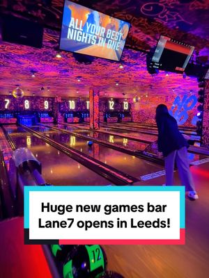 First look 🤩 inside HUGE new games bar Lane7 in Leeds! 🎳 The bowling alley and arcade has completely transformed the old Wilko store on Albion Street.  What was once filled with shopping aisles, are now 13 bowling lanes, an arcade, two interactive games floors, golf, darts, pool and beer pong 🎯⛳ This Trinity Leeds addition is part of Lane7’s expansion plan across the north, with the UK’s ‘largest independent boutique bowling brand’ opening a new site in Edinburgh and another planned for Glasgow.  If you fancy checking it out, from 2nd - 8th June use the code ‘LEEDSBALLERS’ at the checkout when booking online to get a free bowling session for up to four people! @Lane7  #leeds #leedscitycentre #lane7 #wilko #thingstodoinleeds  