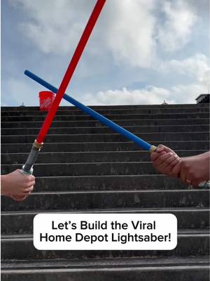 Adventure awaits in an aisle not far away! Save this video to make your own viral lightsaber and tag us in your builds ✨🪄 #lightsaber #diyproject #homedepotlightsaber #homedepot 