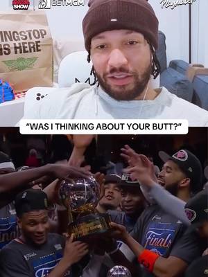 Jalen is scarred forever from the NBA cup celebration 😭 @BetMGM #jalenbrunson #joshhart #knicks #nbafinals #NBA 