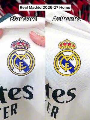 Standard vs Authentic spec 🔍 Take a look at the key differences between the standard and authentic spec adidas shirts with the brand new Real Madrid shirt. Authentic spec shirts are the lightweight, match ready player versions of the shirts allowing you to wear a shirt featuring the same technology as worn on the pitch. The Authentic spec shirt features: ▫️Heat transferred crest and adidas logo ▫️Breathable lightweight material and a more fitted design  ▫️”Authentic” detail to lower front  ▫️AU code on tag #realmadrid #comparison #halamadrid #footballshirt #madrid