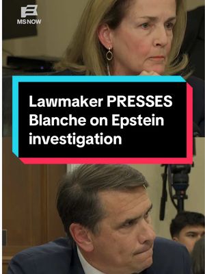 A tense back-and-forth erupted when Rep. Madeleine Dean (D-PA) asked Todd Blanche whether his obligation was to Jeffrey Epstein's victims or to President Trump. Blanche pushed back, saying the Department of Justice "will always protect victims." #news 