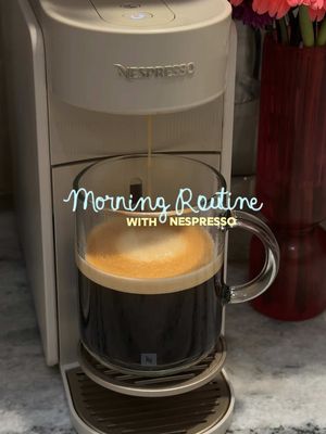My favorite morning ritual @Nespresso ☕️ I love getting to share these routines with you all and I have been loving the Vertuo Up machine! I’m a hot coffee gal and an iced coffee gal so I love that I can so quickly and seamlessly do both with this machine. And you all have helped me so much with knowing what capsules to restock on and the correct way to make a latte so thank you!! Hope you all have a great day and enjoy your daily coffee!! #Nespressopartner