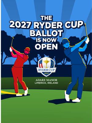 How to enter the 2027 Ryder Cup Ballot 🍀 Enter now via the link in our bio 🎟️