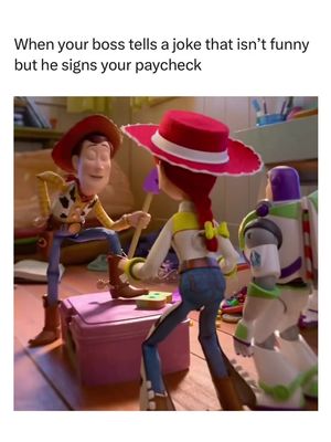 When your boss tells a joke that isn't funny but he signs your paycheck.  #memezar #memes #memedaily #memestiktok😂😂  