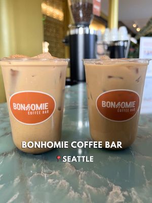 If you’ve never tried Haitian coffee, add @Bonhomie Coffee to your list! I’m thrilled to highlight Bonhomie as one of my favorite Seattle coffee bars, and they’re serving coffee drinks that are different from any other local cafe. Bonhomie started as a pop-up inside the Fairview Market Hall in South Lake Union, and collaborated with @Isaiah Ruffin of Pizza by Ruffin for pastries. Now, you can visit their residency location in Belltown at @Labour Temple through the end of 2026. They have a second coffee bar at Tower 1201 and continue to pop up at other places around the city. Their new pastry collaboration is with the popular  Pufftown Bakehouse of Pike Place Market. My favorite drink is their signature Kremas latte (with coconut cream, nutmeg, cinnamon, lime, & more) but I also enjoy the Bannan Dous (salted sweet plantain latte), Kafe ak lèt (cold brew), and butter cake. They recently added coffee flights, which I’m excited to try! Seeing Bonhomie Coffee and their team grow over the past couple years has me feeling like a proud aunt! They deserve all of the success and more, and I hope you’ll give them a visit! Few businesses have created the level of community that Michelle and Tori have through the events they’ve hosted, like The Block, a pop-up event for local coffee and food carts.  📍Bonhomie Coffee Bar - Inside of the Labour Temple in Belltown (2800 1st Ave, Seattle, WA) through 2026, and at Tower 1201 (1201 3rd Ave, Seattle, WA) Follow Bonhomie Coffee Bar to learn their next residency location! 💵 Price range: Under $10 per person for coffee  Follow me for more Seattle restaurant and coffee recommendations! … … #seattletiktok #seattlecoffee #haitiancoffee #blackownedbusiness #seattlefoodie  Seattle coffee shop, Haitian coffee shop, Seattle food blogger, where to get coffee in Seattle, Downtown Seattle coffee, Black-owned businesses in Seattle, Seattle cafes