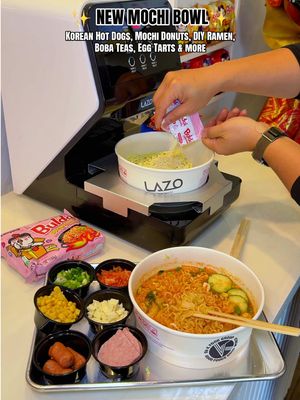 🍜 Build your own ramen bowl in San Antonio! Mochi Bowl also serves Korean corn dogs, rice bowls, kimbap, egg tarts, mochi donuts, boba drinks, and more. 🤤🌭🍩  📍 Mochi Bowl - 5222 De Zavala Rd Ste 328, San Antonio, TX 78249 ⏰ Hours: Monday–Thursday: 11 AM–9 PM, Friday–Saturday: 11 AM–10 PM, Sunday: 11 AM–9 PM #koreanhotdog #koreanstreetfood #satx #sanantonio #sanantoniocheck 