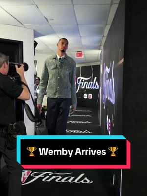 🏆 Wemby has officially arrived for his #NBAFinals debut 🏆 #NBA #Basketball #Wemby #Spurs 