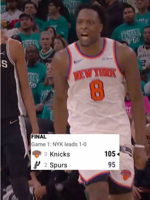 KNICKS TAKE GAME 1 OF THE FINALS 🧡💙 #newyorkknicks #nbaplayoffs #knickswin 